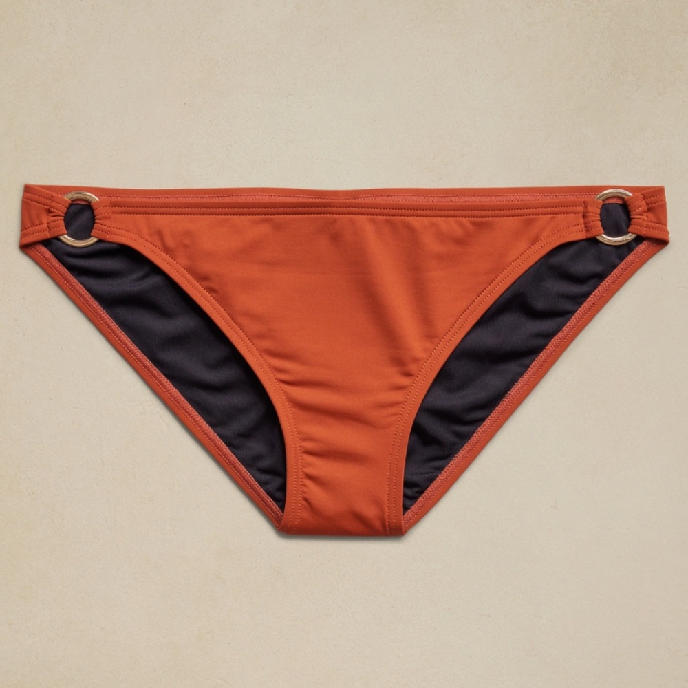 Banana Republic Hip Ring Swim Bikini Bottom Orange